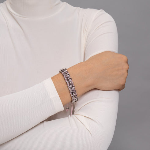 Bracelet à maillons suprême Kismet | Argent | Rose